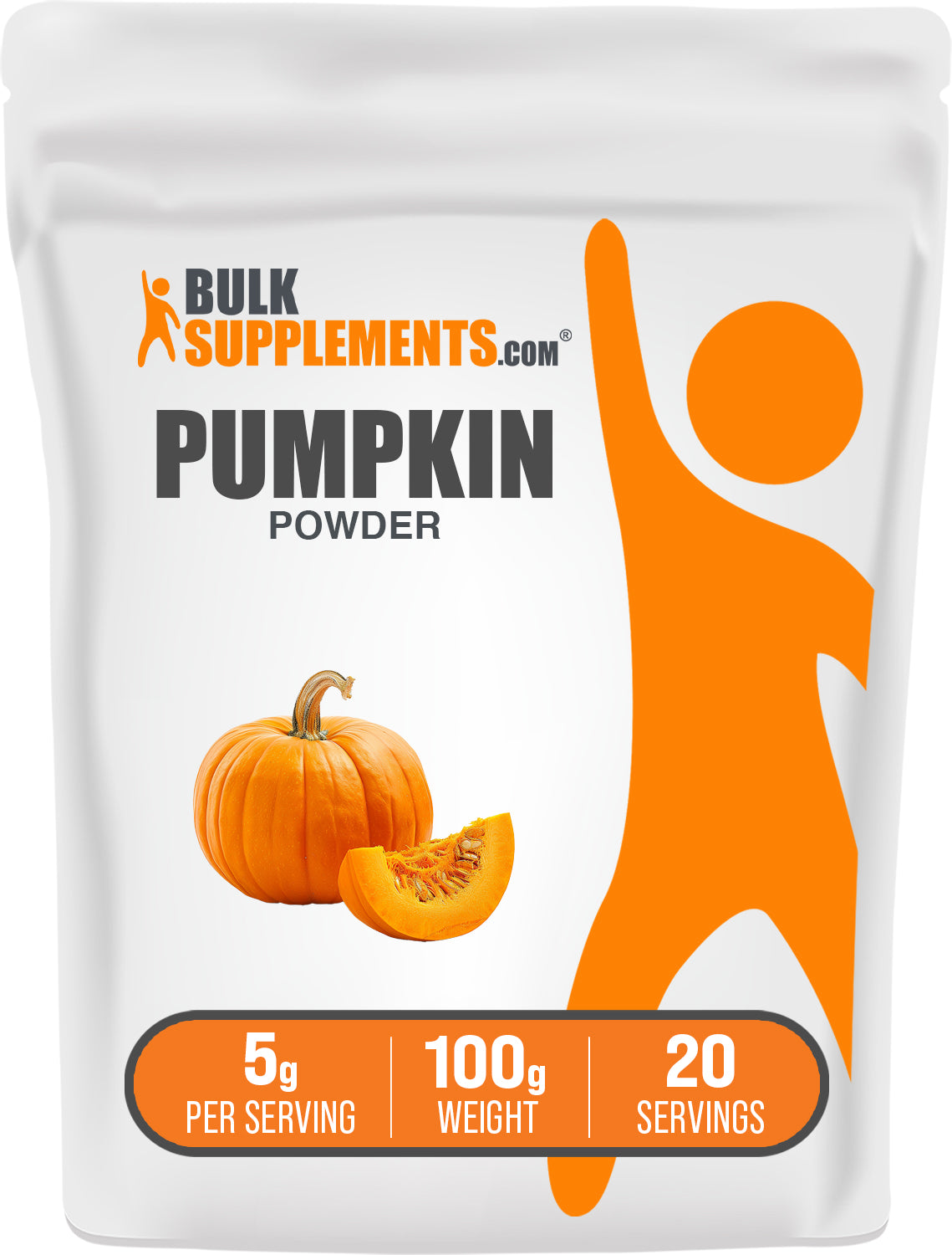 BulkSupplements.com Pumpkin Powder 100g bag image