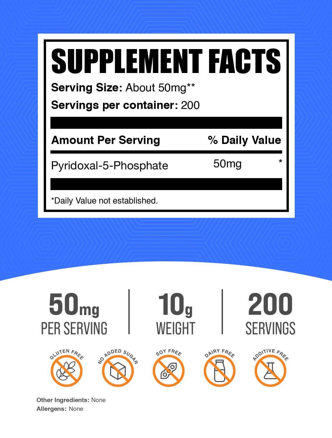 P5P powder label 10g
