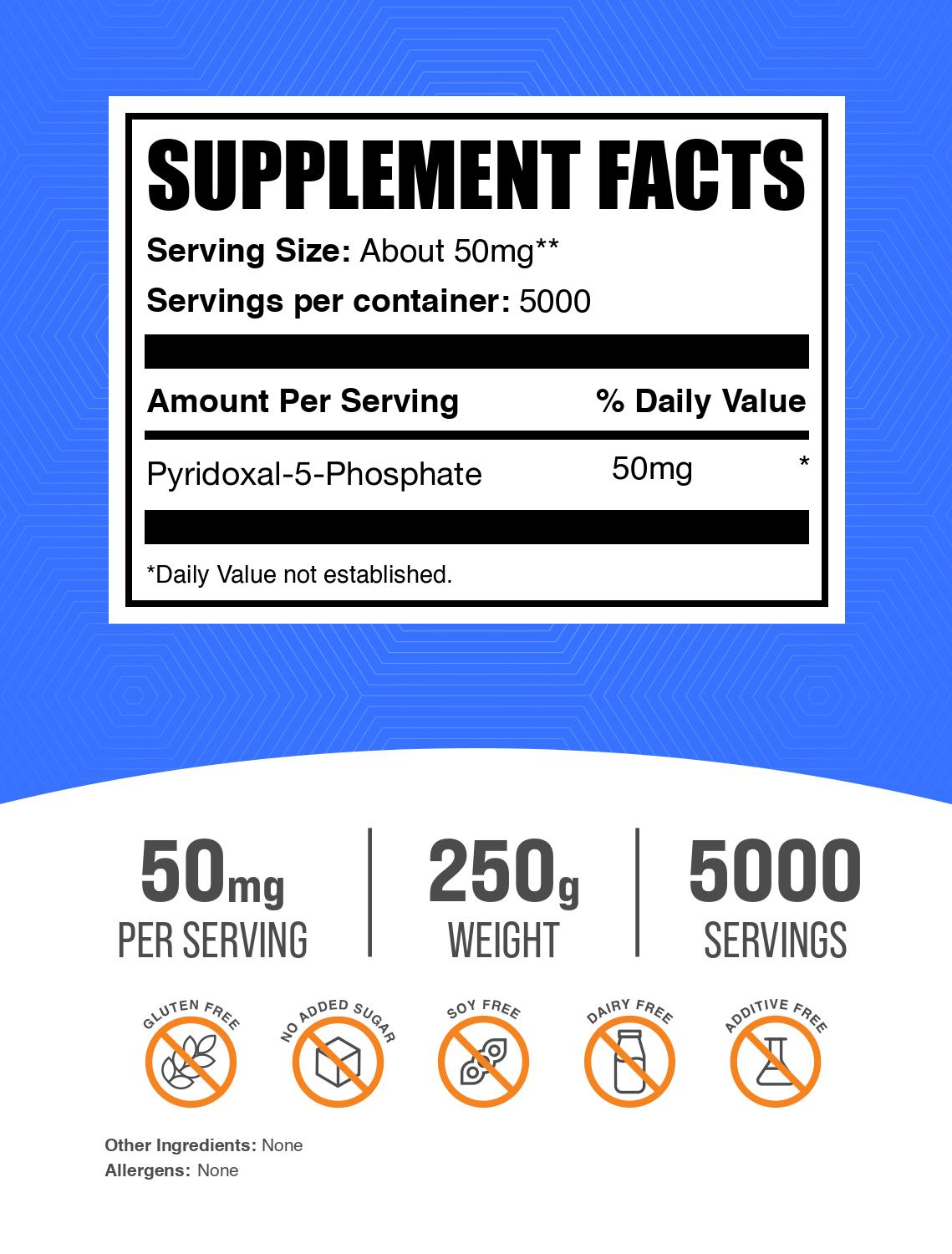 P5P powder label 250g
