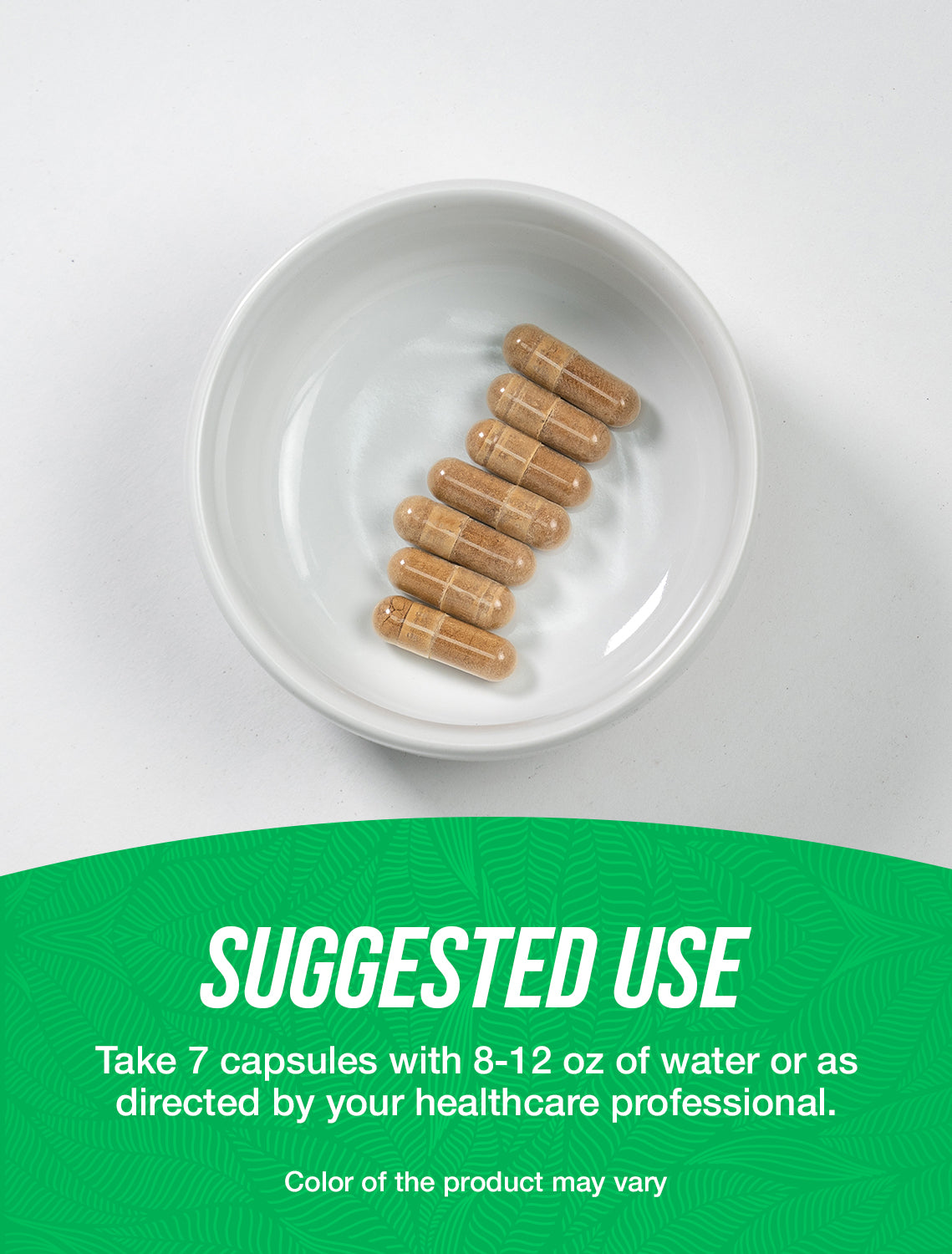 Red maca root capsules suggested use image