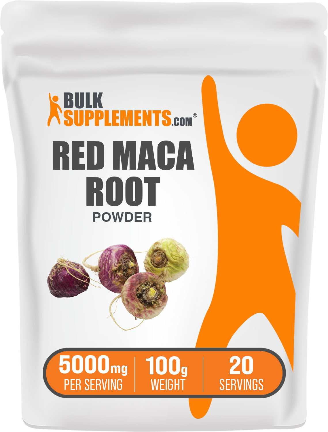 BulkSupplements.com Red Maca Powder 100g Bag