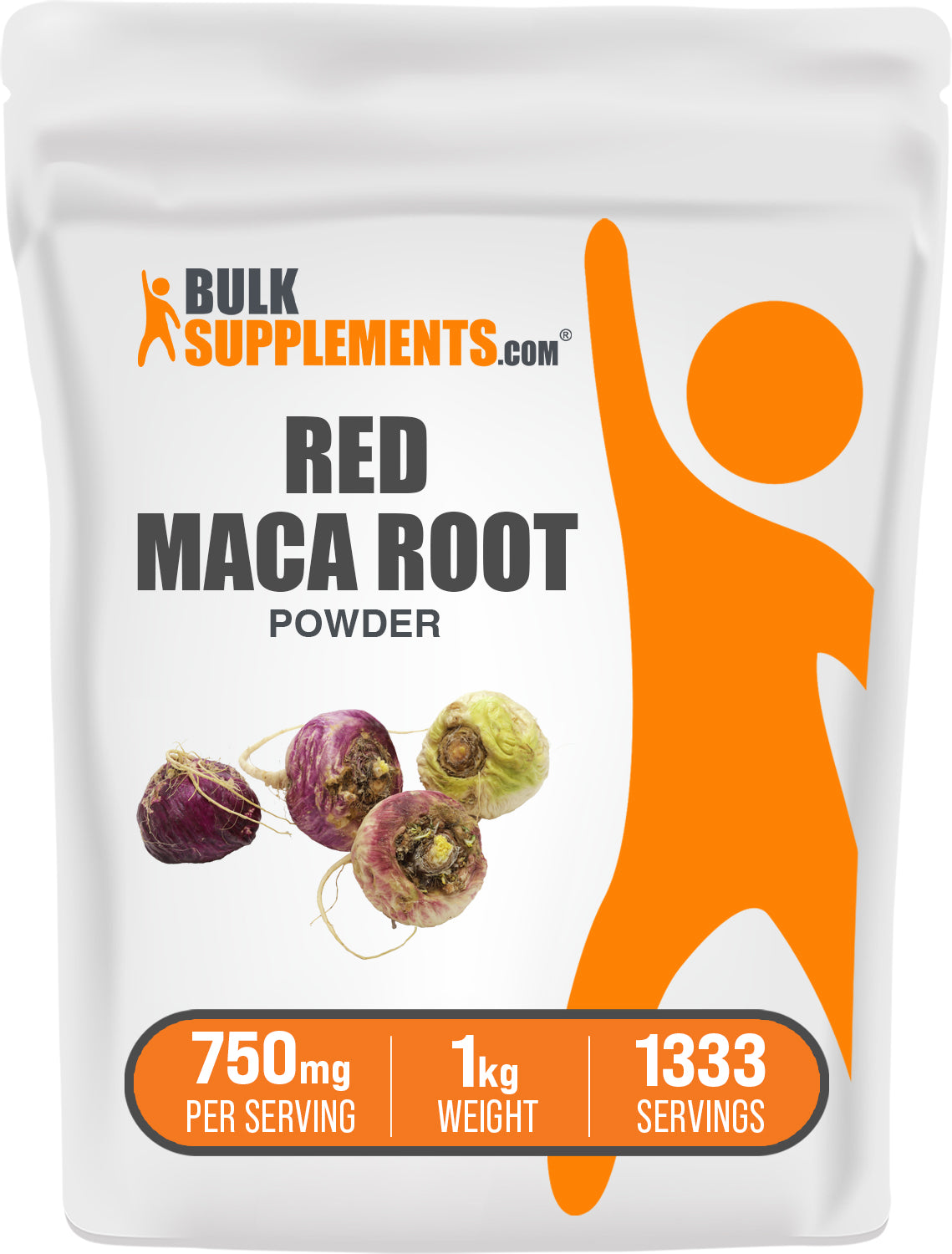 BulkSupplements.com Red Maca Root Powder 1kg bag image