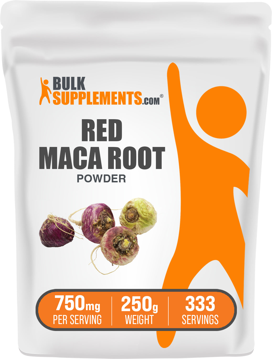 BulkSupplements.com Red Maca Root Powder 250g bag image
