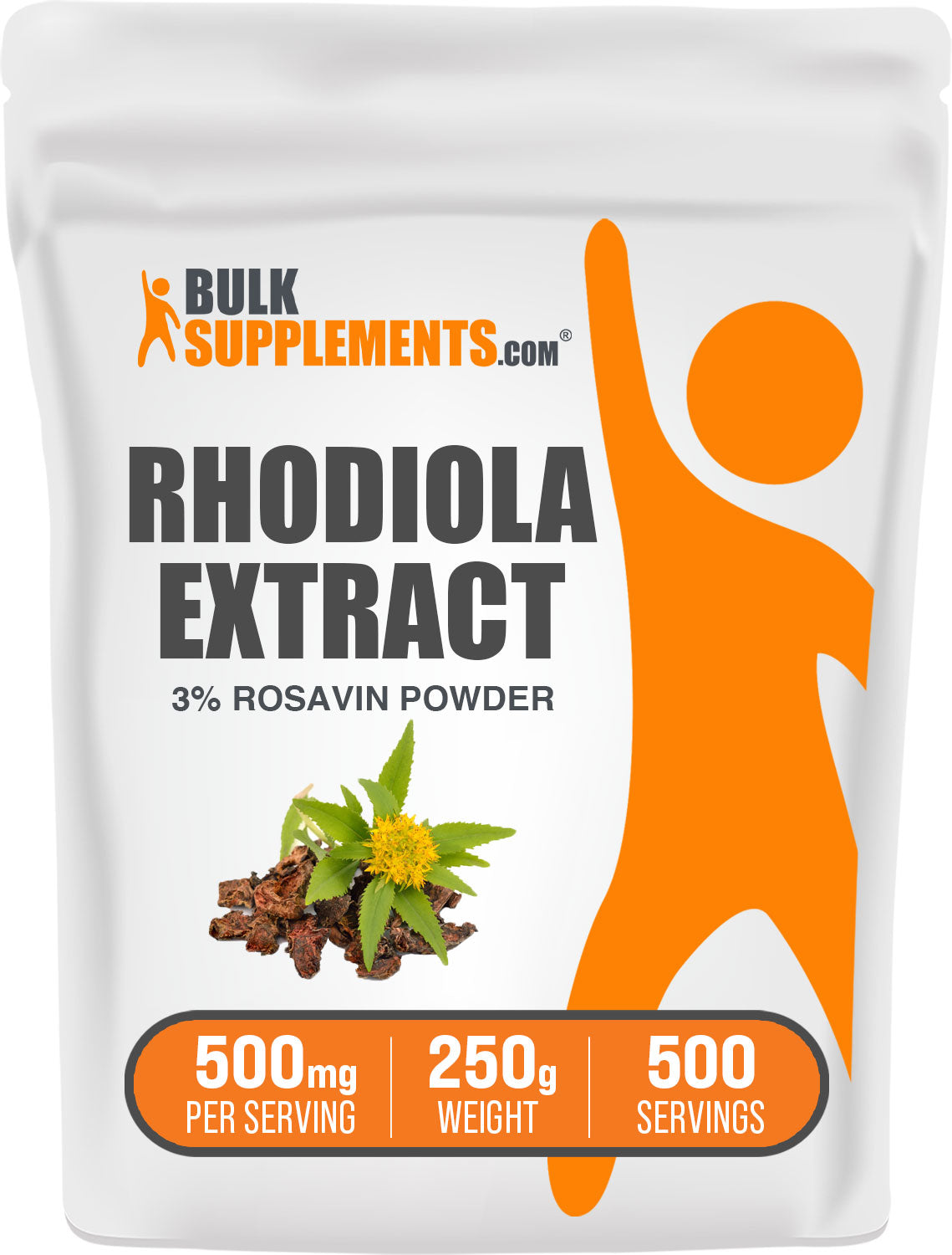 BulkSupplements.com Rhodiola Extract 3% Rosavin Powder 250g Bag