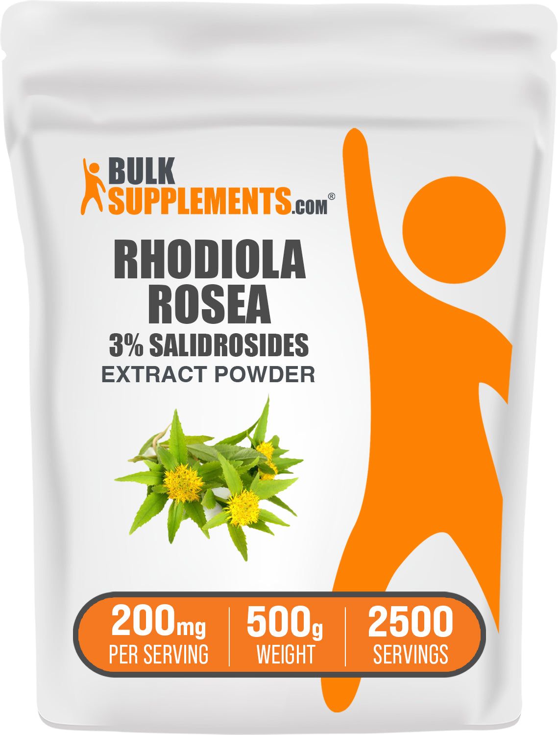 BulkSupplements.com Rhodiola Extract (3% Salidroside) Powder 500g bag image
