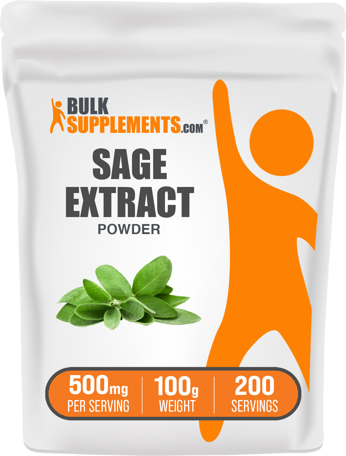 BulkSupplements.com Sage Extract Powder 100g bag image