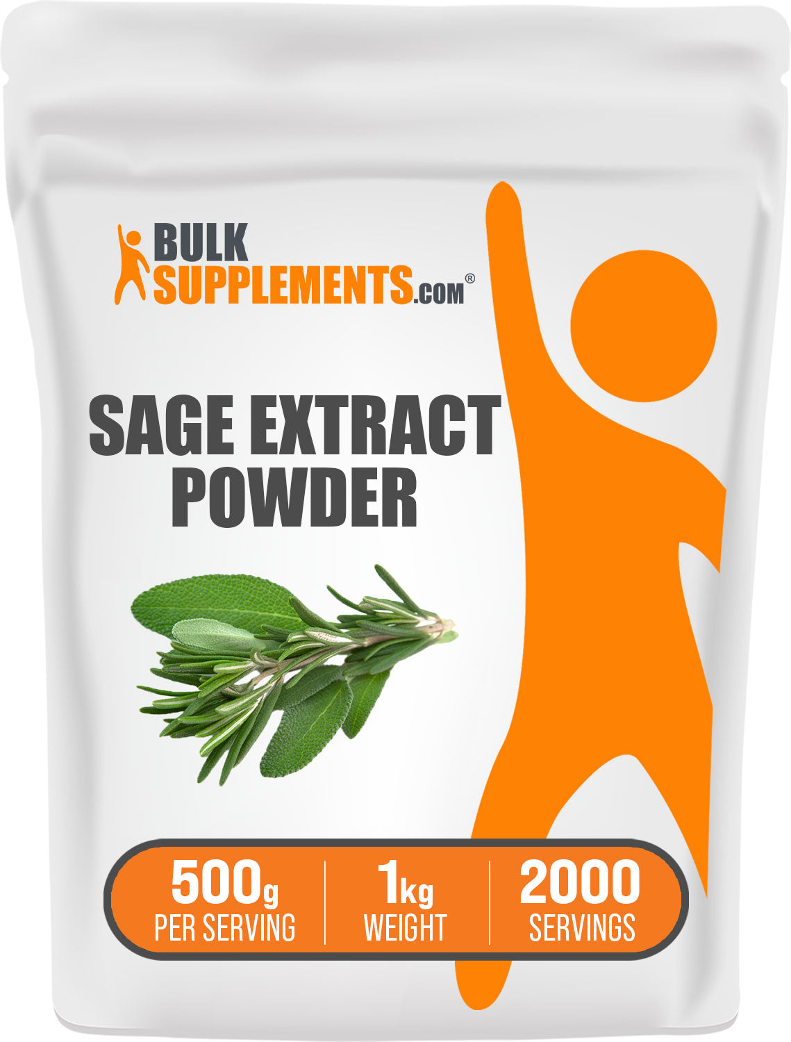 BulkSupplements Sage Extract Powder 1kg bag
