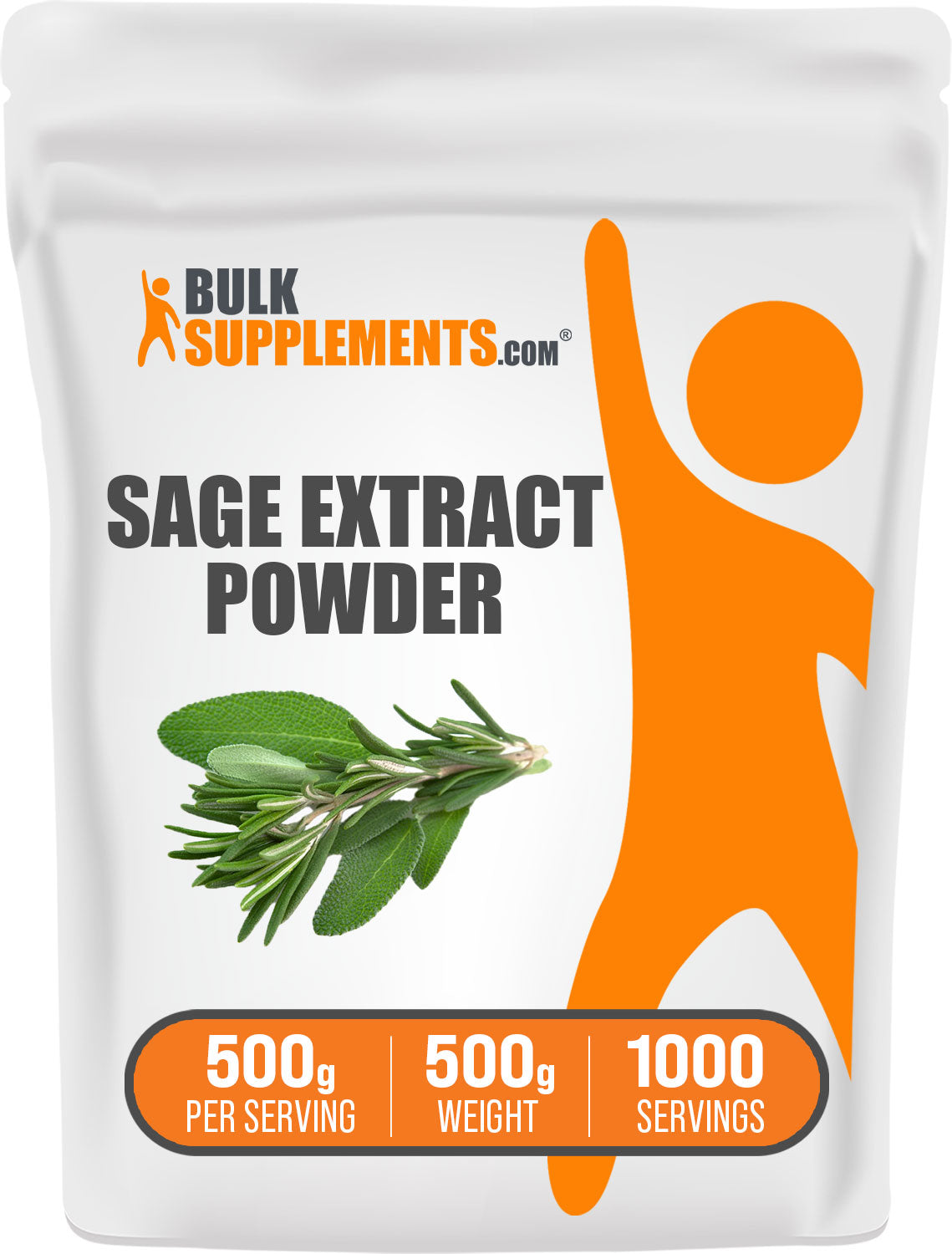 BulkSupplements Sage Extract Powder 500g bag