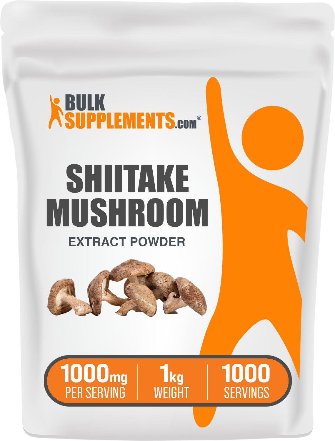 BulkSupplements Shiitake Mushroom Extract Powder 1kg bag