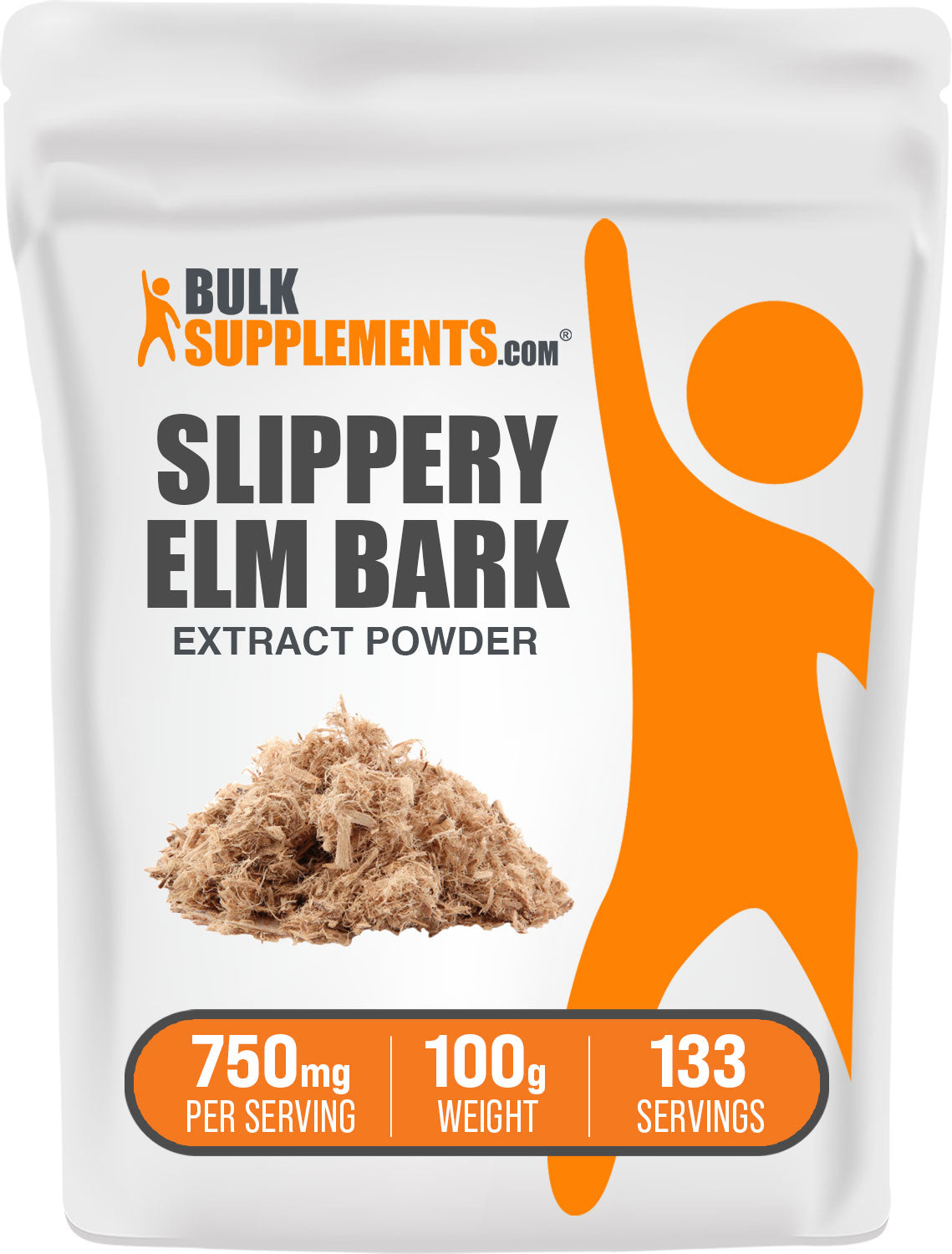 BulkSupplements.com Slippery Elm Bark Extract Powder 100G Bag
