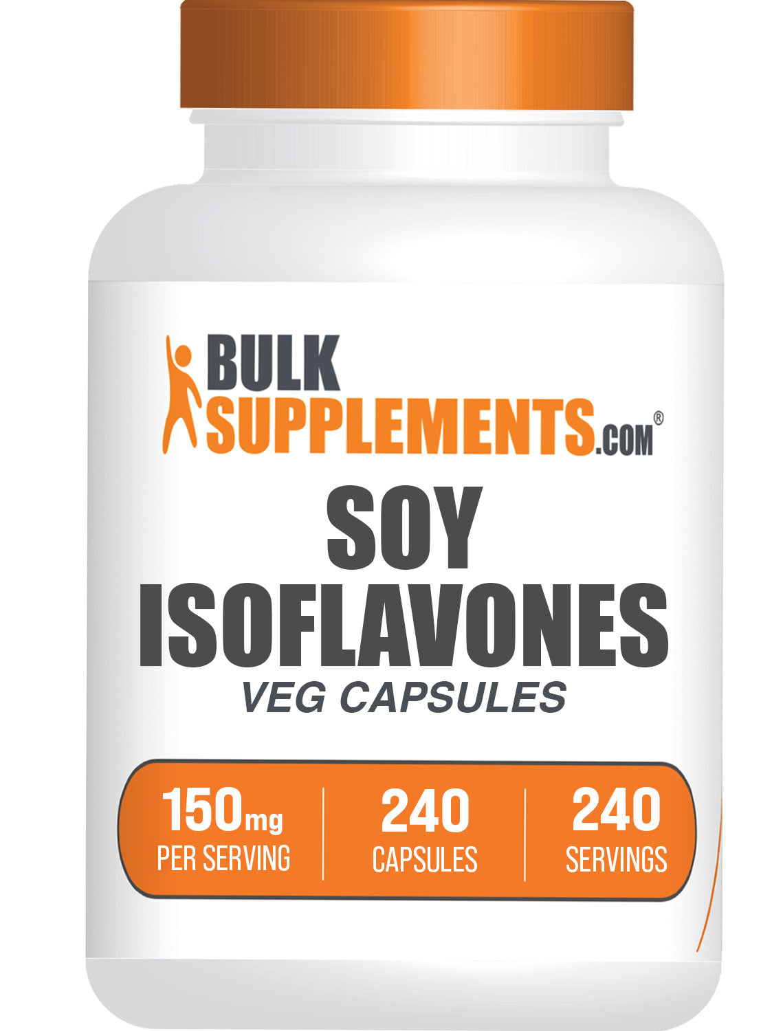 BulkSupplements.com Soy Isoflavones 240 capsules bottle image