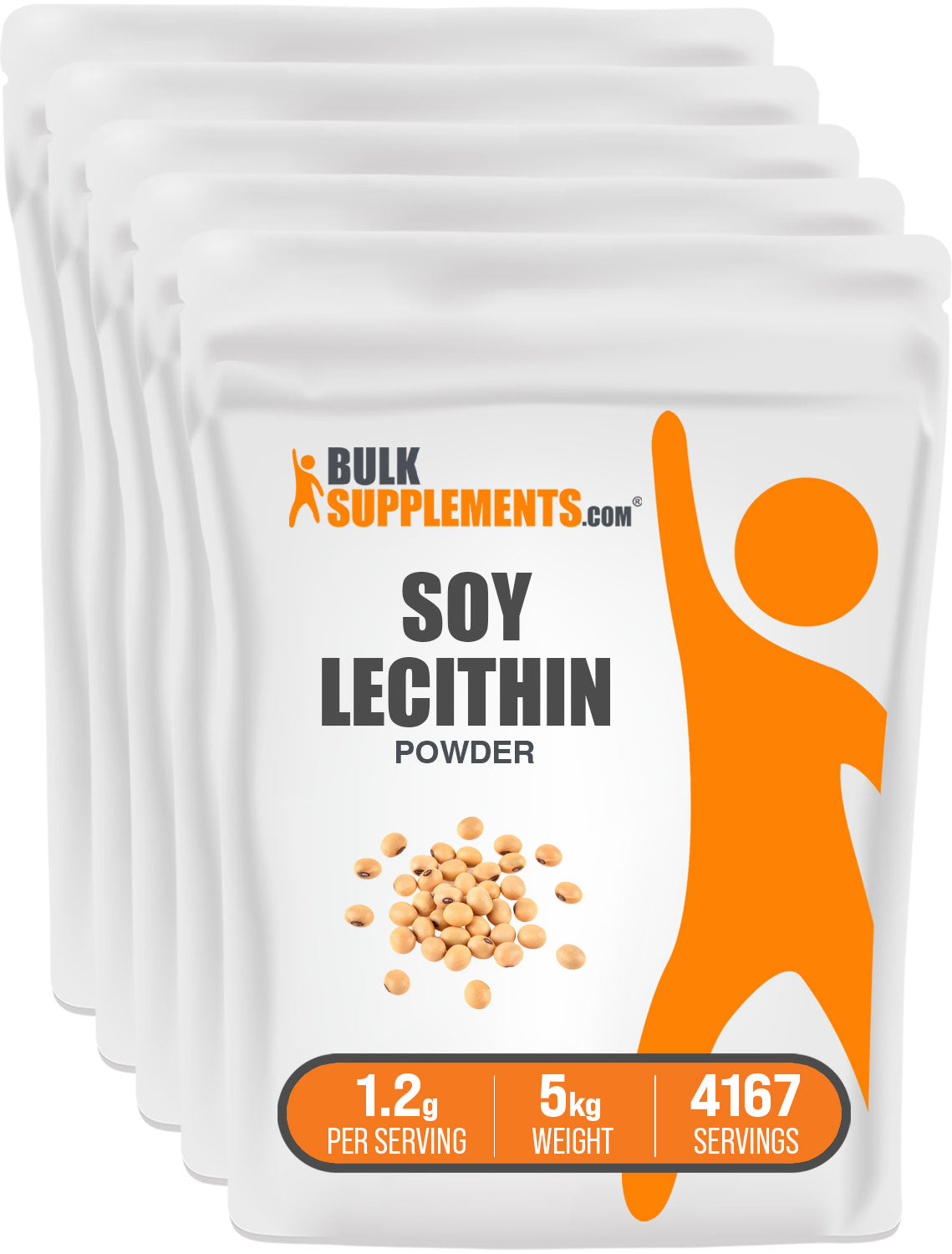 BulkSupplements.com Soy Lecithin Powder 5kg bag image