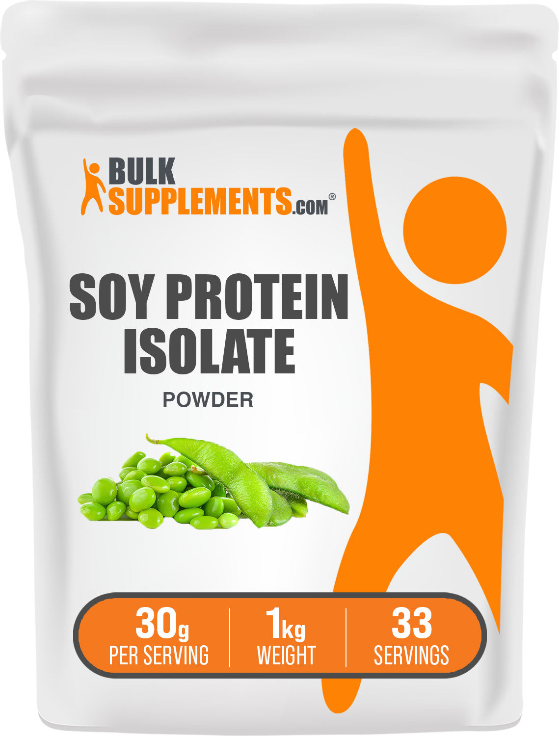 BulkSupplements Soy Protein Isolate Powder 1kg bag