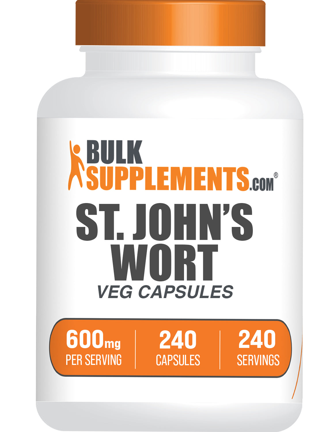 BulkSupplements.com St. John's Wort Extract 240 capsules bottle image