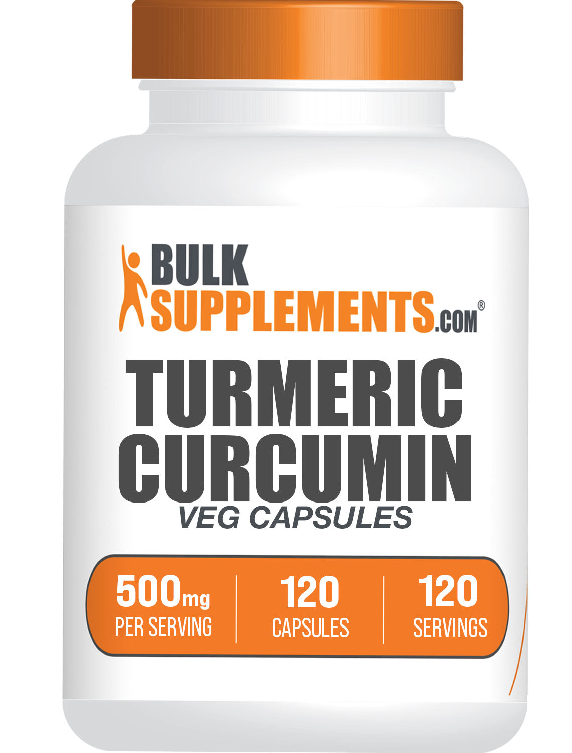 BulkSupplements Turmeric Curcumin 500mg 120 ct Bottle