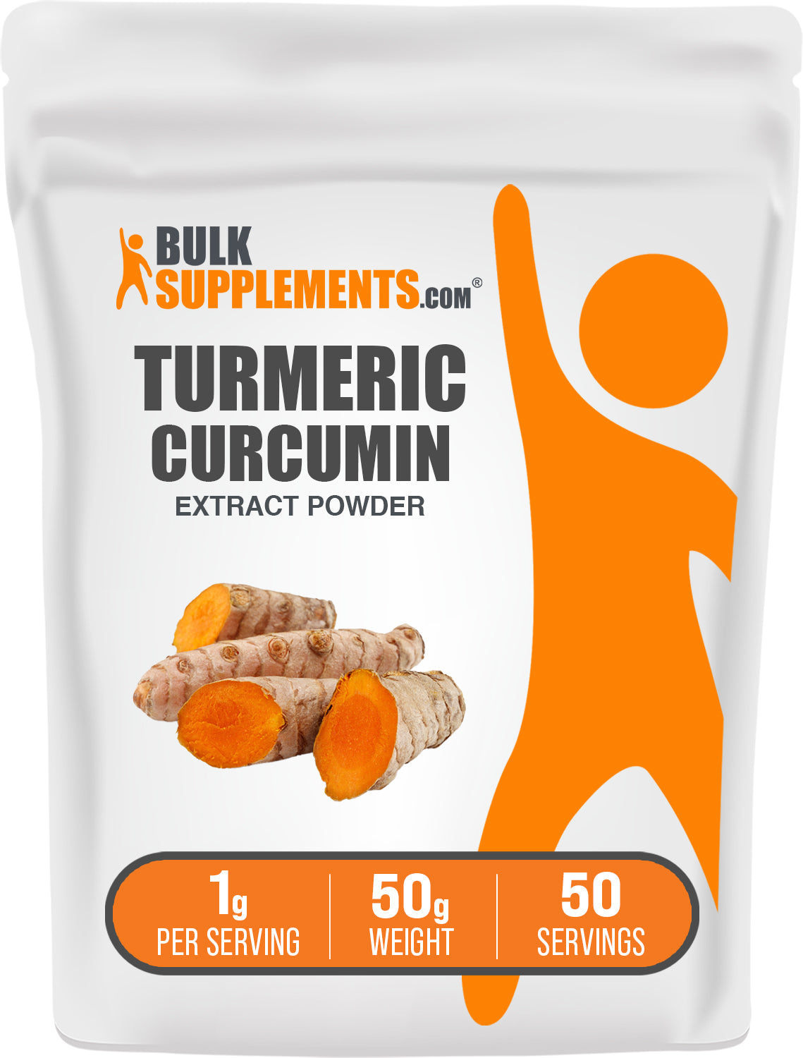 BulkSupplements.com Turmeric Extract Powder 50g bag image