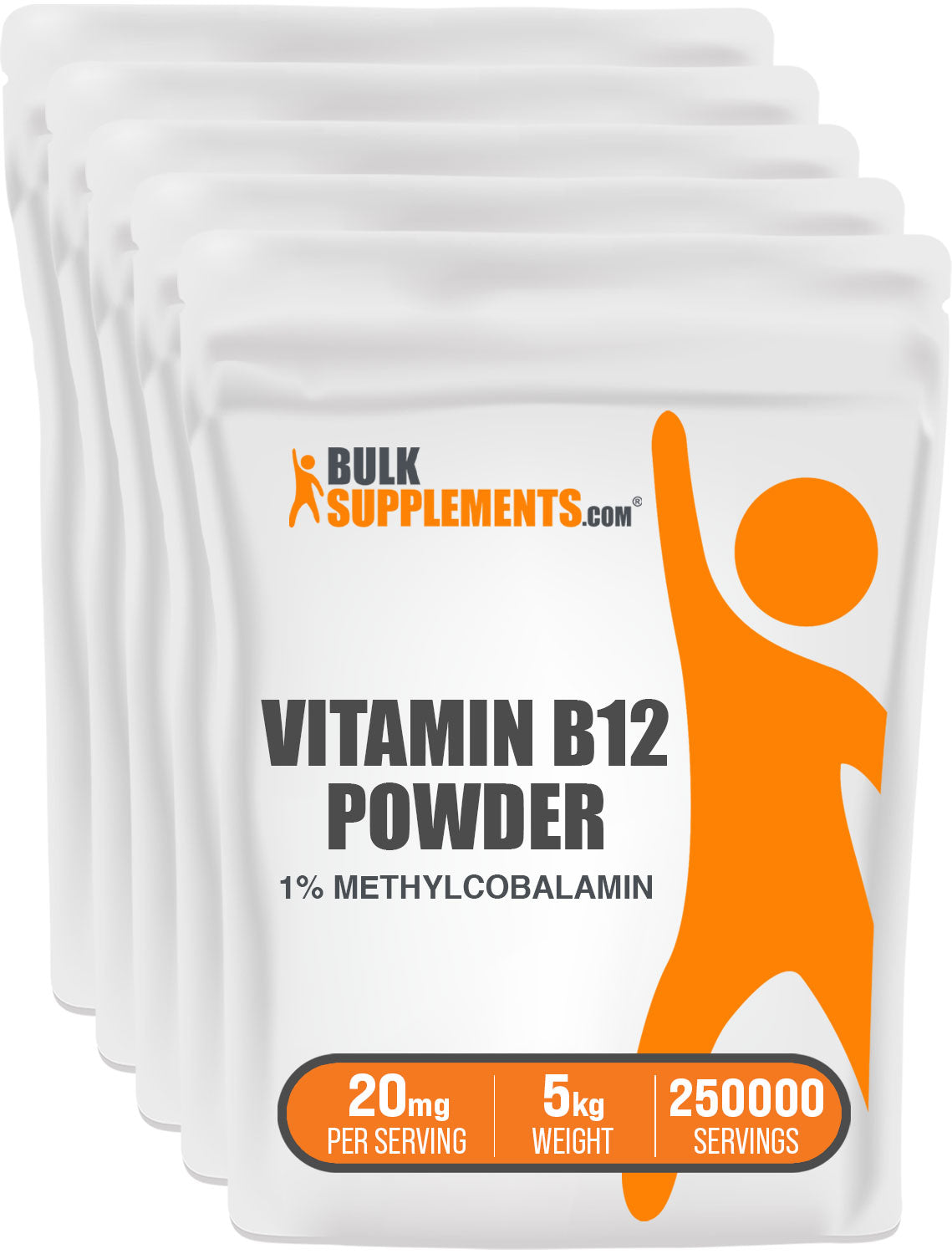 BulkSupplements Vitamin B12 Powder 1% Methylcobalamin 5kg bag