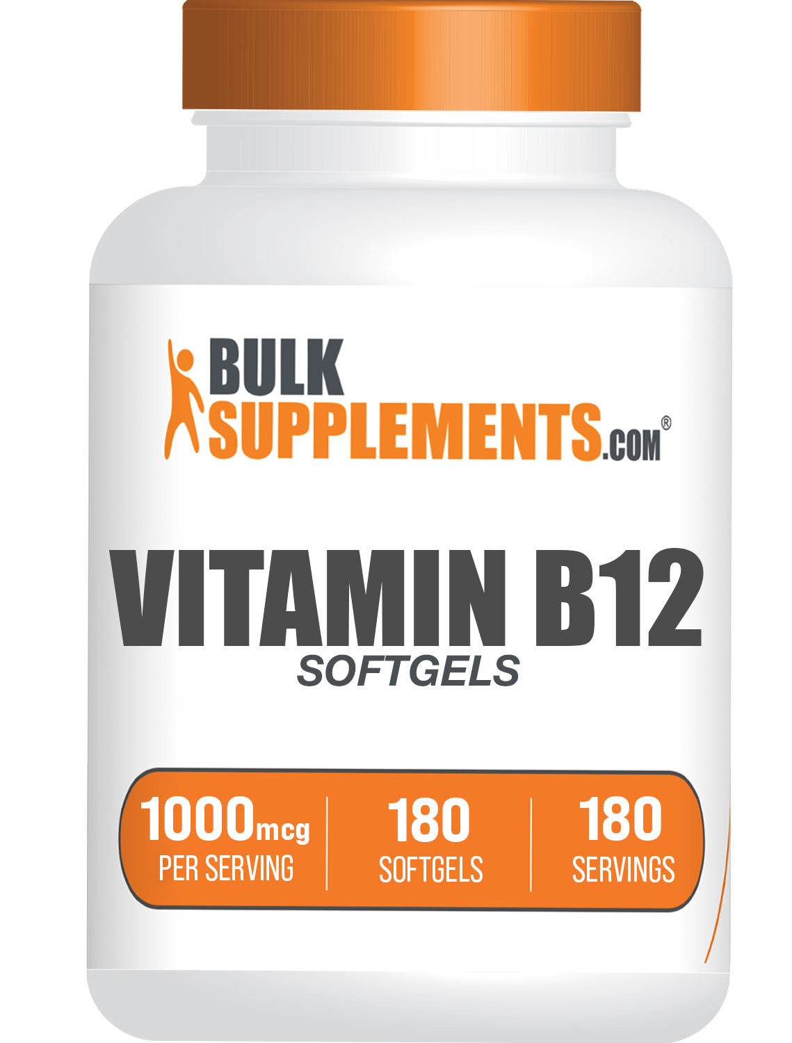 BulkSupplements.com Vitamin B12 Softgels 1000mcg 180 Softgels Bottle