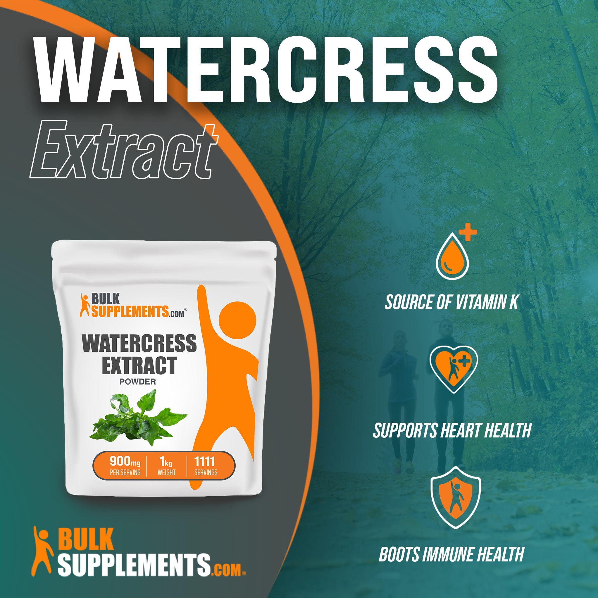 Benefits of Watercress Extract: source of vitamin K, supports heart health, boosts immune health