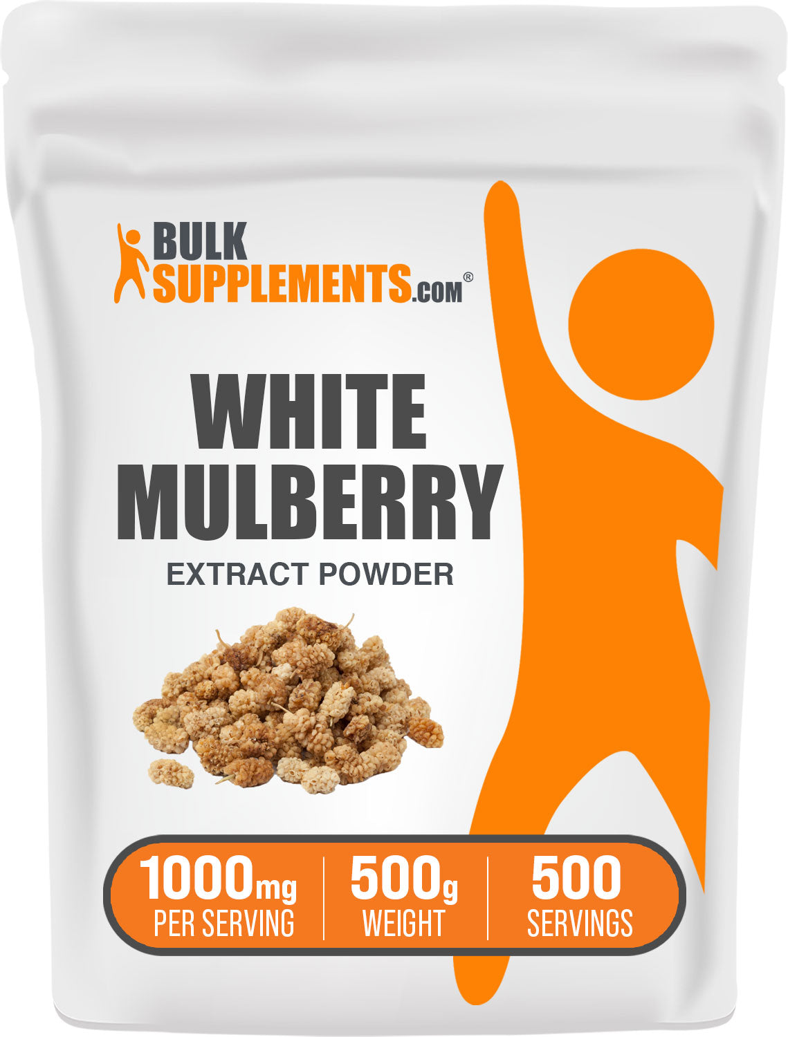 BulkSupplements.com White Mulberry Extract Powder 500g Bag