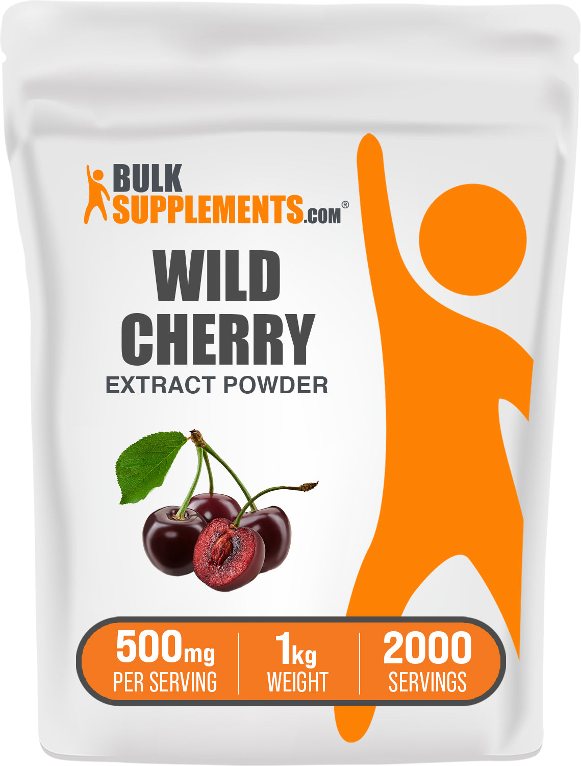 BulkSupplements.com Wild Cherry Extract Powder 1kg bag image