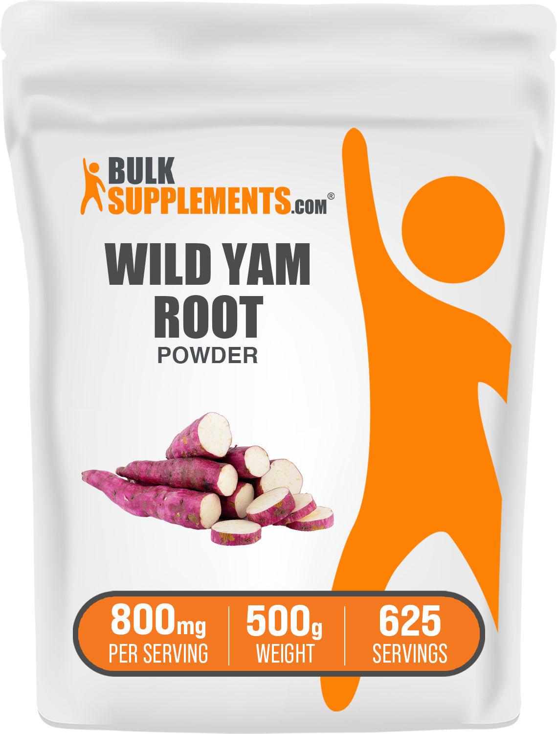 BulkSupplements.com Wild Yam Powder 500g bag image