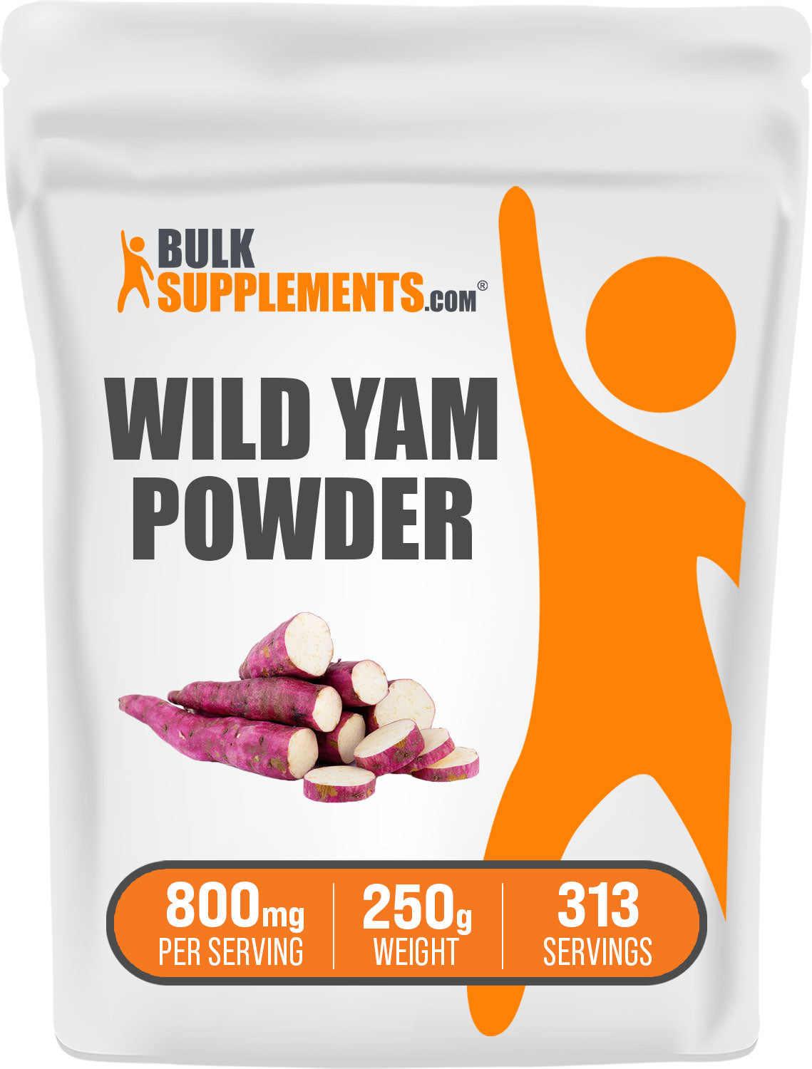 BulkSupplements Wild Yam Powder 250g bag