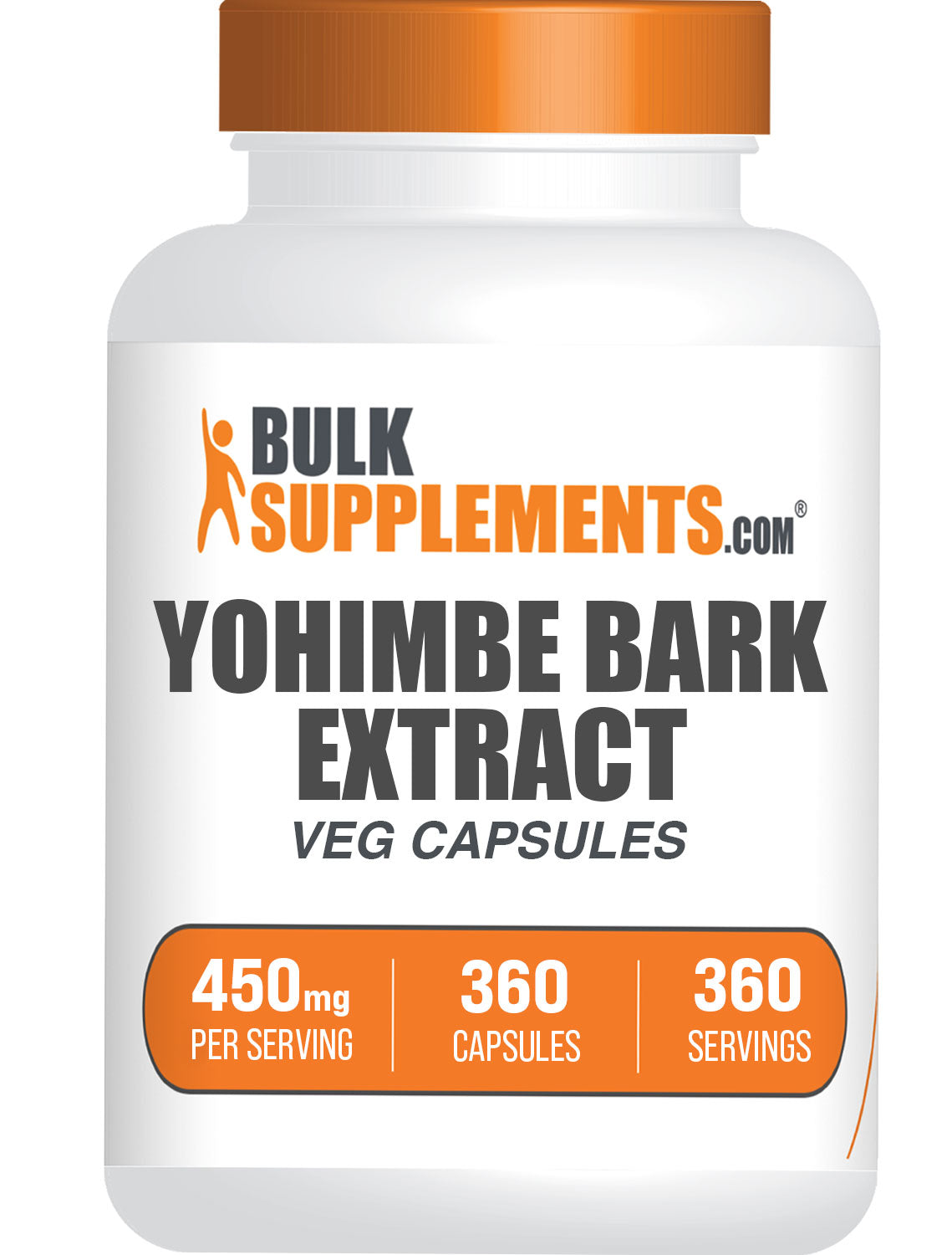 BulkSupplements.com Yohimbe Extract 360 ct capsules bottle image