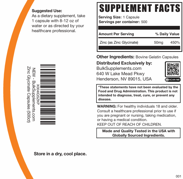 Zinc Glycinate Capsules
