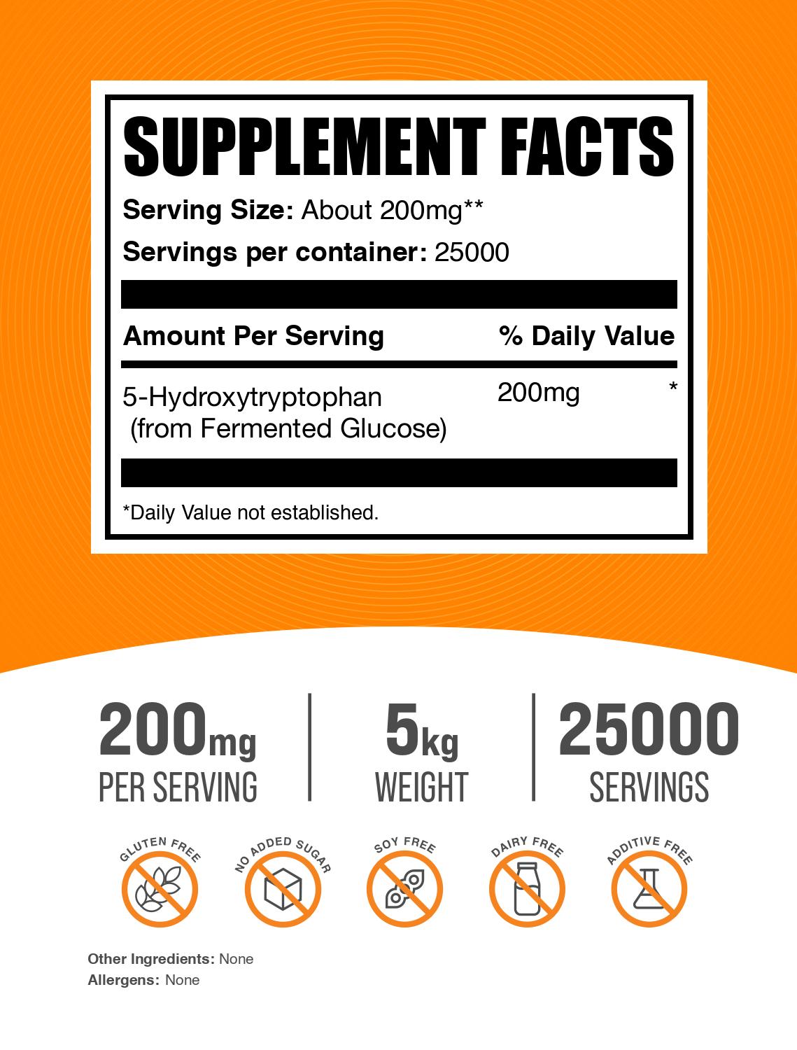 5-HTP Powder 5kg Label