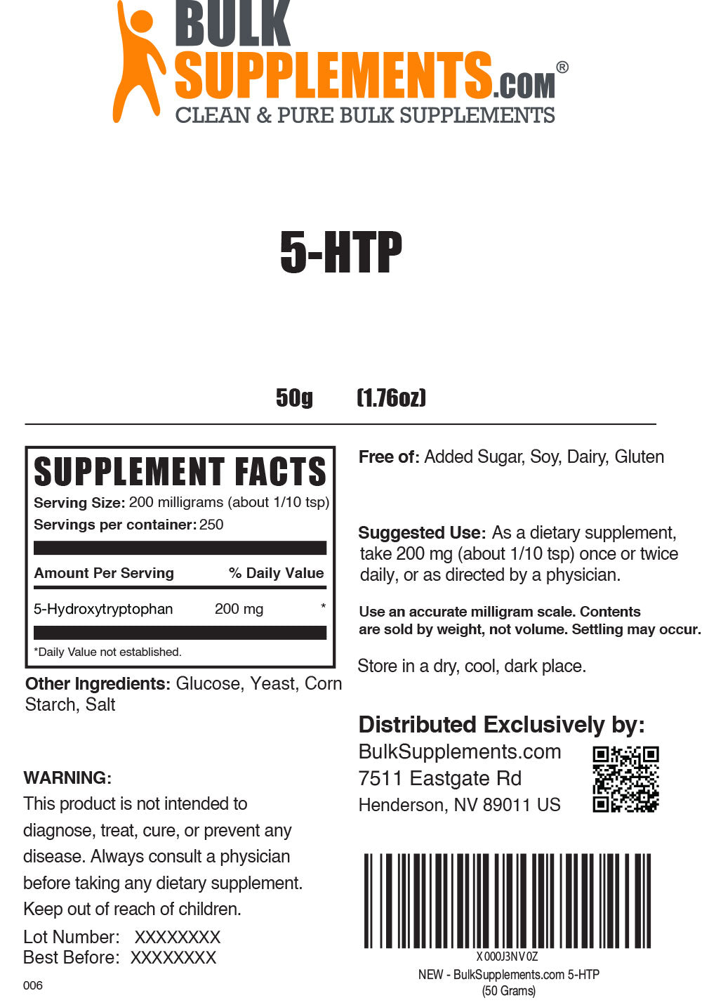 5-HTP (5-Hidroksitriptofan) Tozu