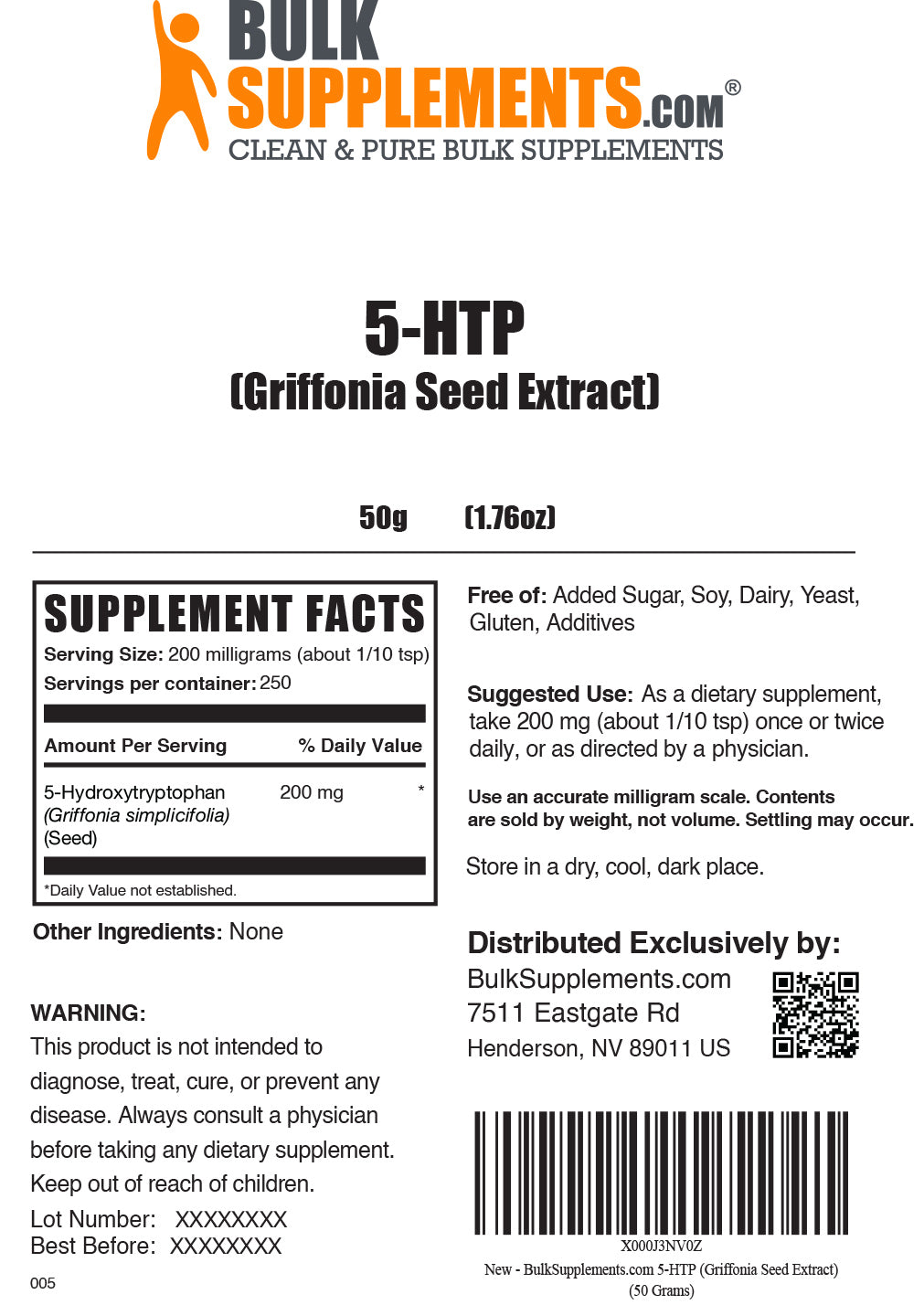 5 htp supplement facts