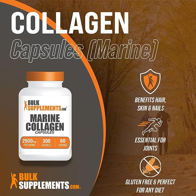 Marine Collagen Capsules 300 ct Main Benefits Image
