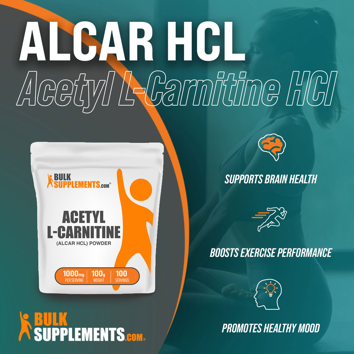 Bulk Pure Acetyl L-Carnitine (ALCAR) Powder - 100g, Unflavored, High Purity Nootropic Energy Brain Support Supplement Bulk Pure Acetyl L-Carnitine (ALCAR) Powder - 100g, Unflavored, High Purity Nootropic Energy Brain Support Supplement