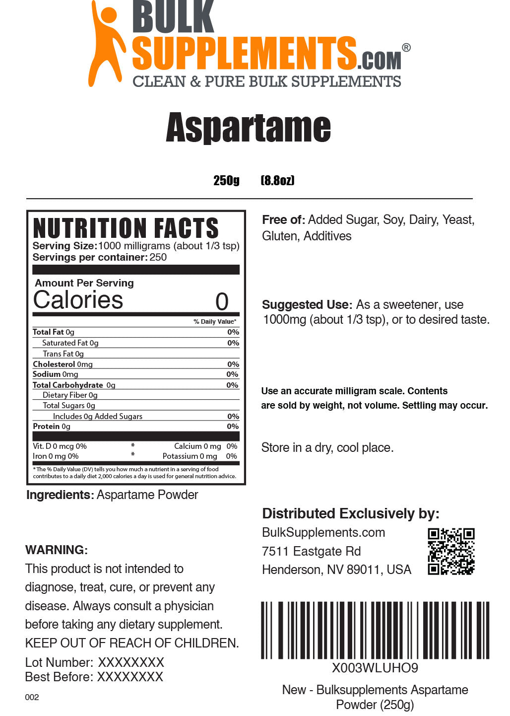 aspartame powder
