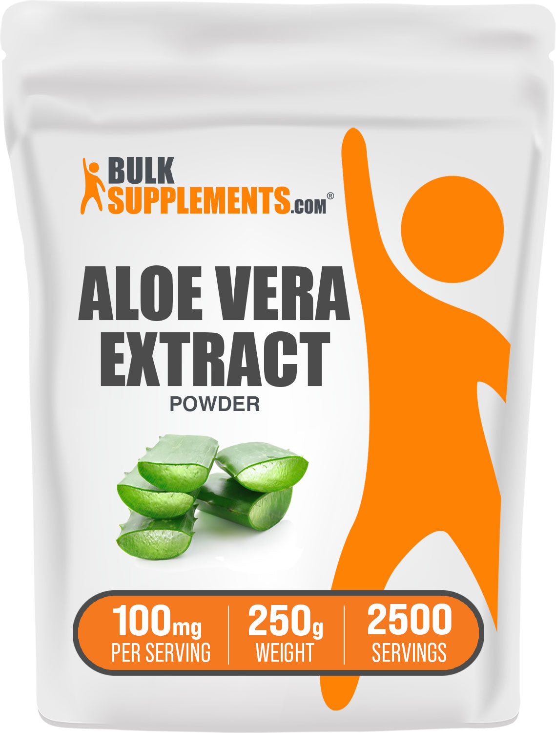 BulkSupplements.com Aloe Vera Extract Powder 250g Bag