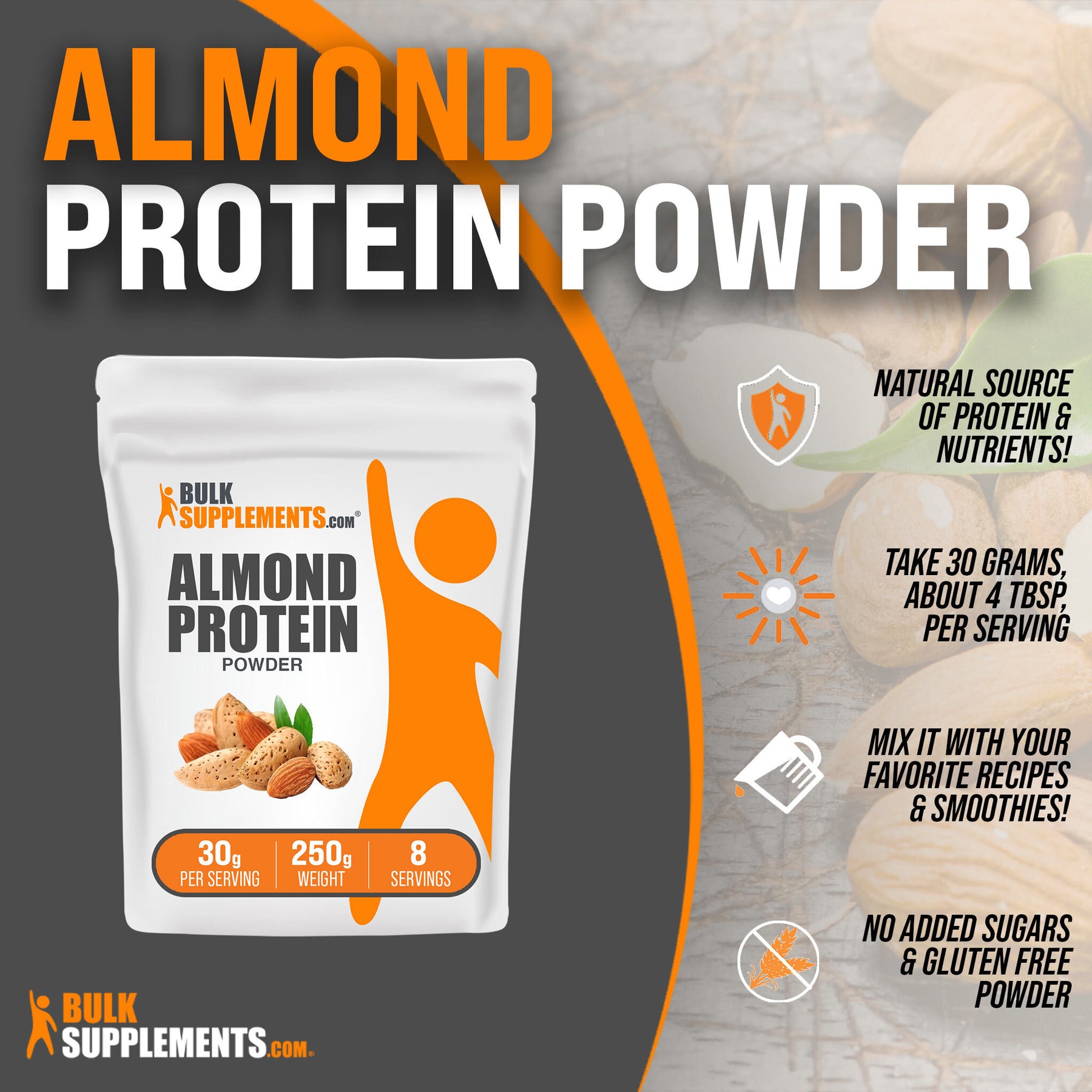 Almond Protein Powder Vegan Friendly Protein
