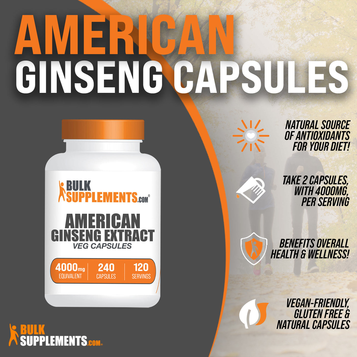 Bluebonnet American Ginseng Root Extract 60 Capsules main image 1