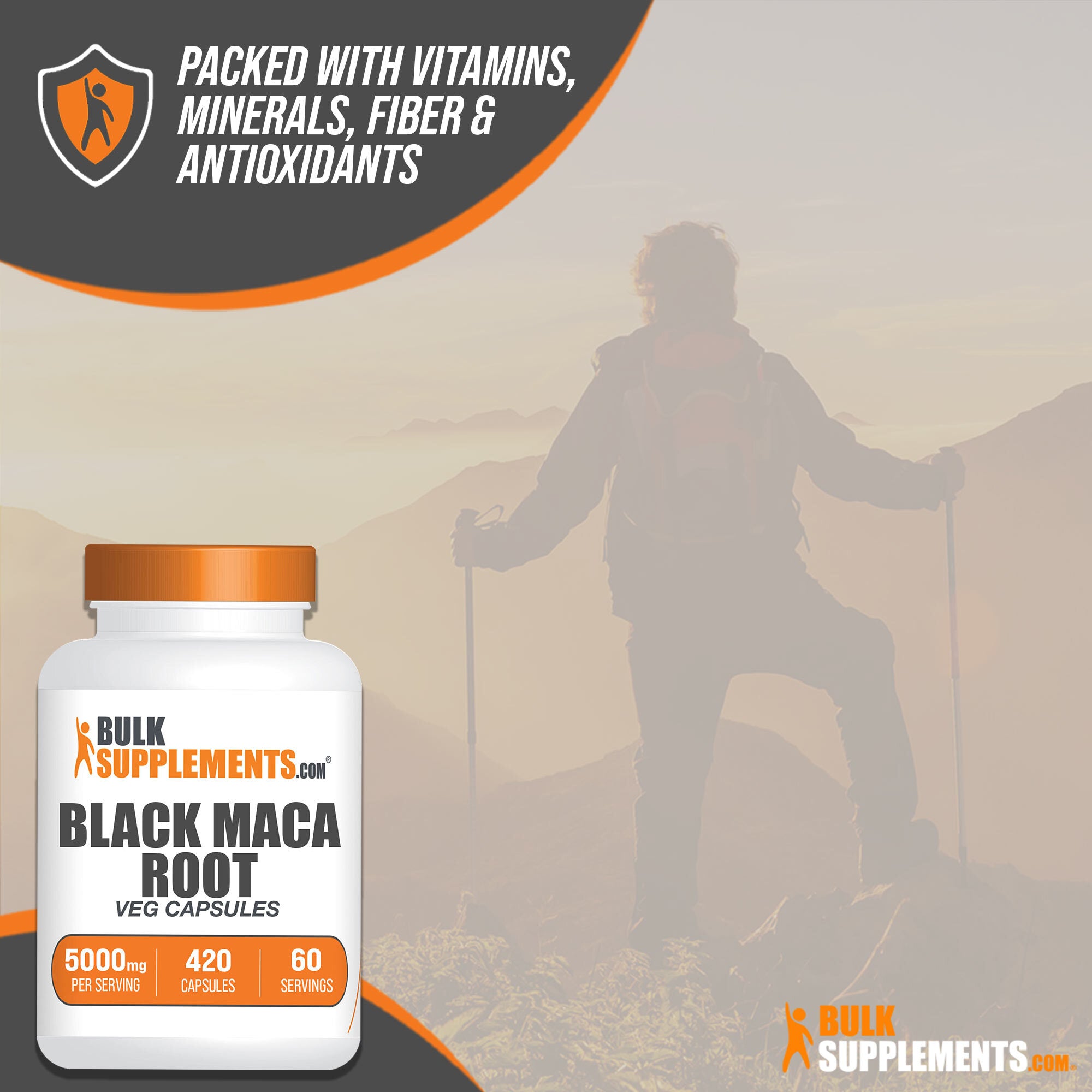 Black Maca Root Powder Capsules