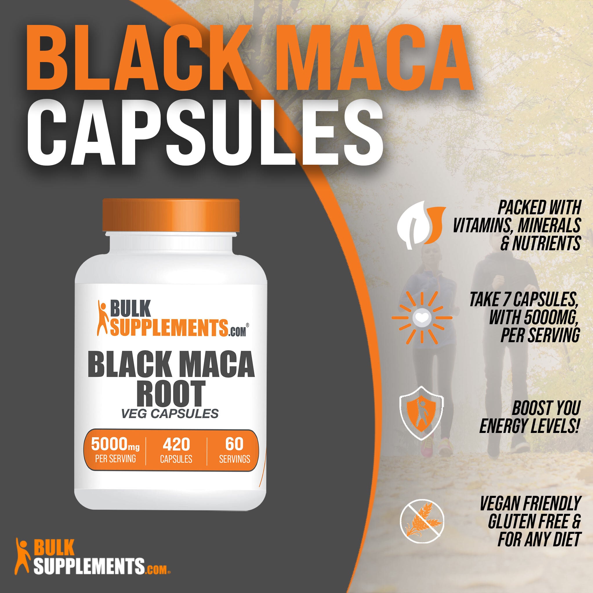 vegan black maca capsules are packed with vitamins, minerals, can boost energy levels