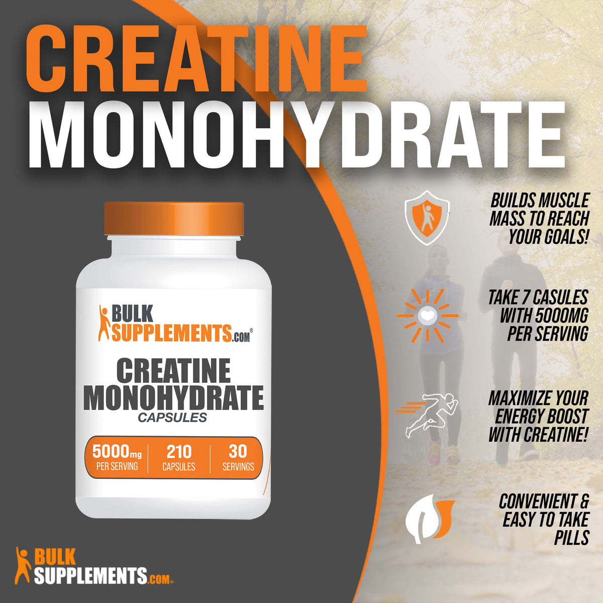 Creatine Monohydrate Capsules - Get Bigger & Stronger Now