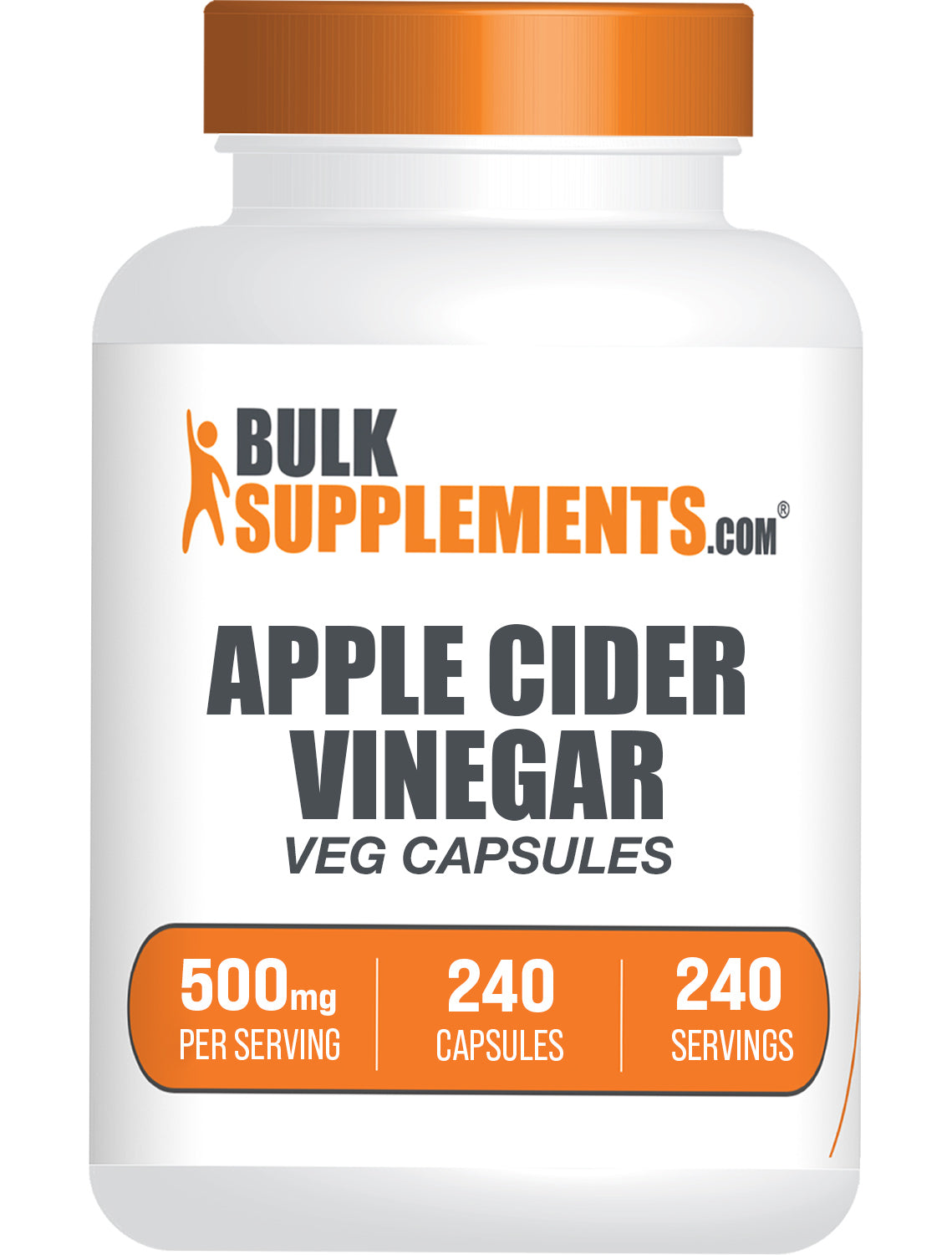 BulkSupplements.com Apple Cider Vinegar 240 ct Capsules bottle