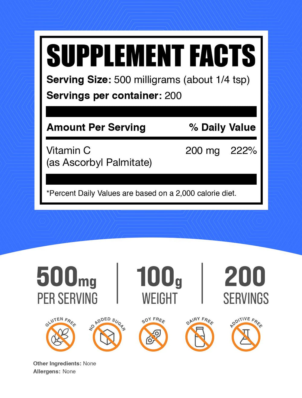 Palmitato de Ascorbila em Pó | Suplemento de éster de vitamina C