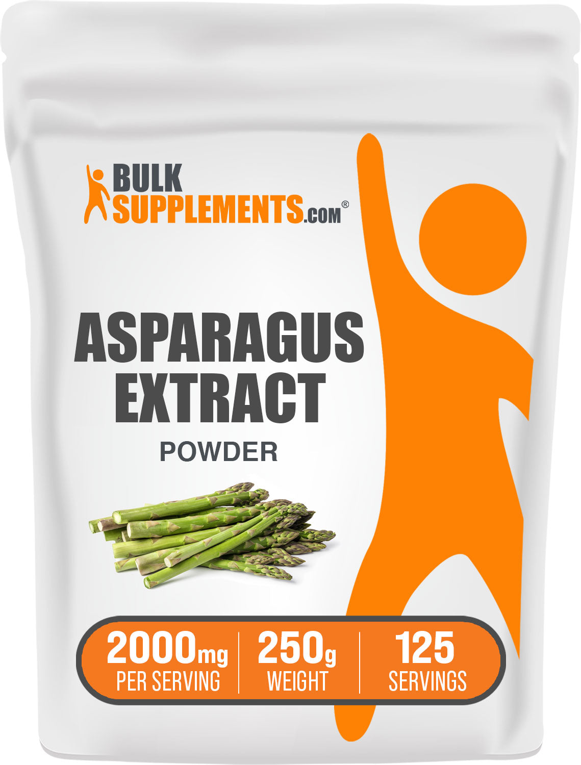 BulkSupplements.com Asparagus Extract Powder 250g Bag