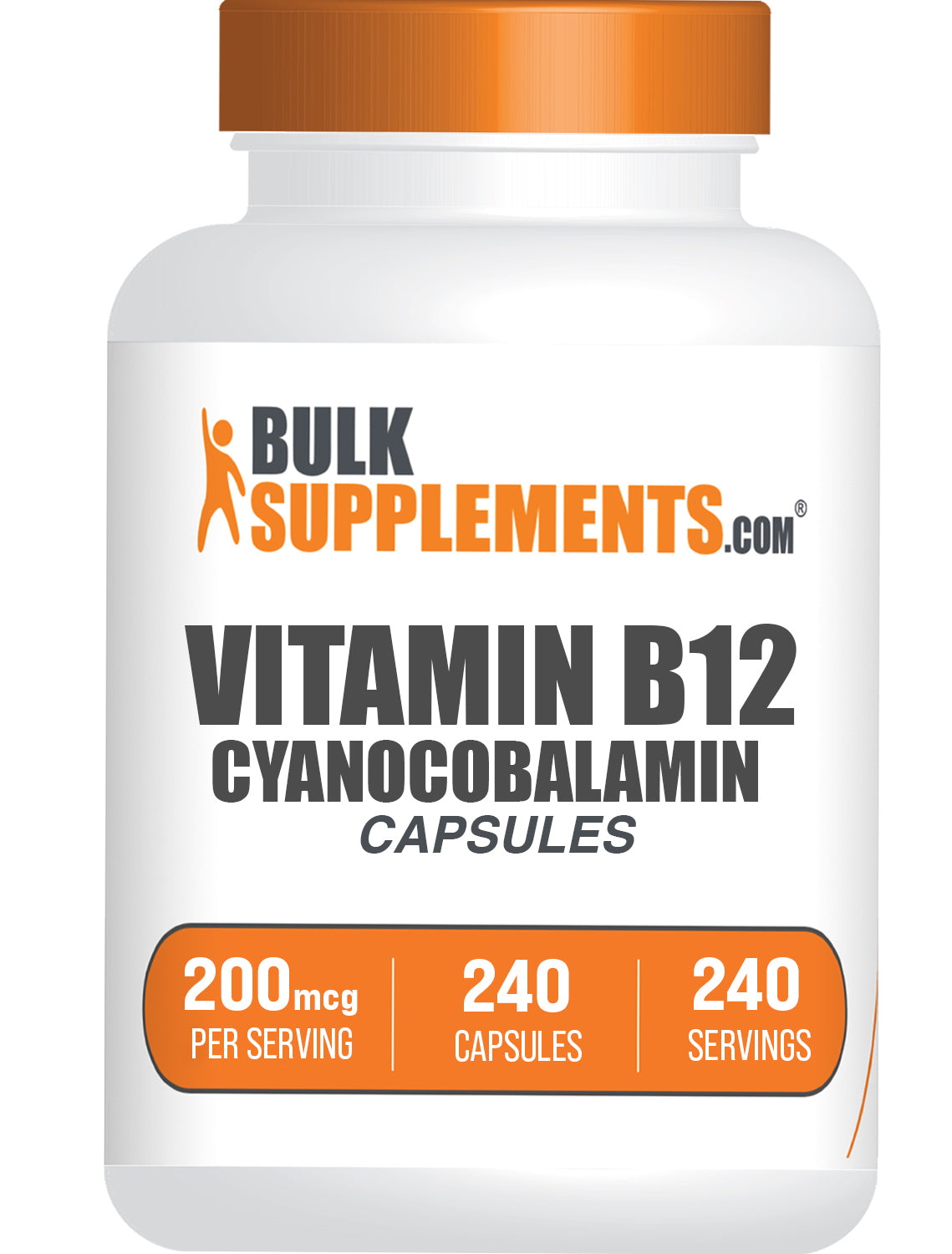 Vitamin B12 (1% Cyanocobalamin) Capsules 240 ct Bottle