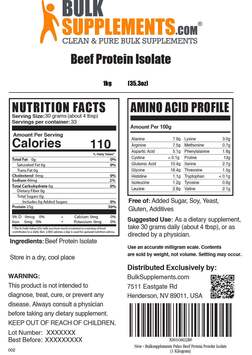 Beef Paleo Protein Powder: Keto Collagen Low Carb Ketogenic Diet Supplement, Brown