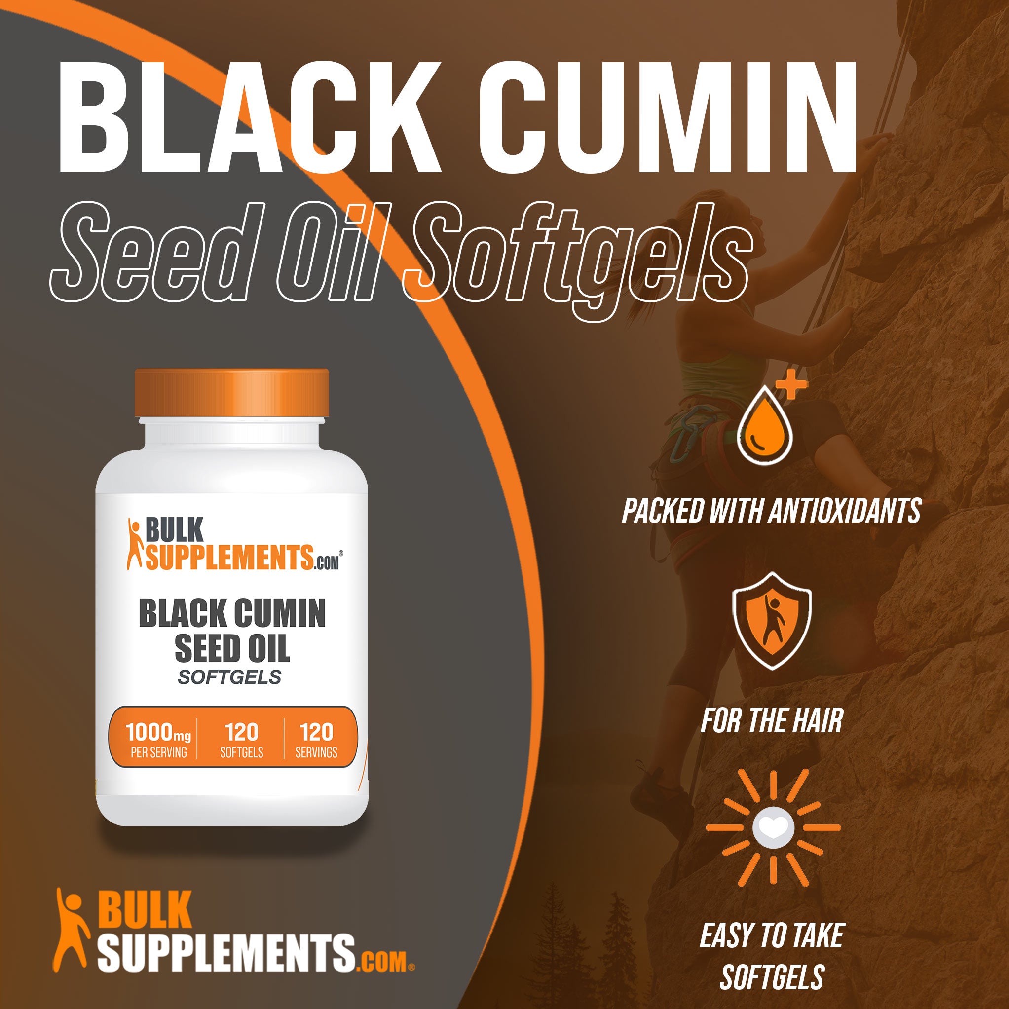 Black Cumin Seed Oil Softgels Main Benefits Image