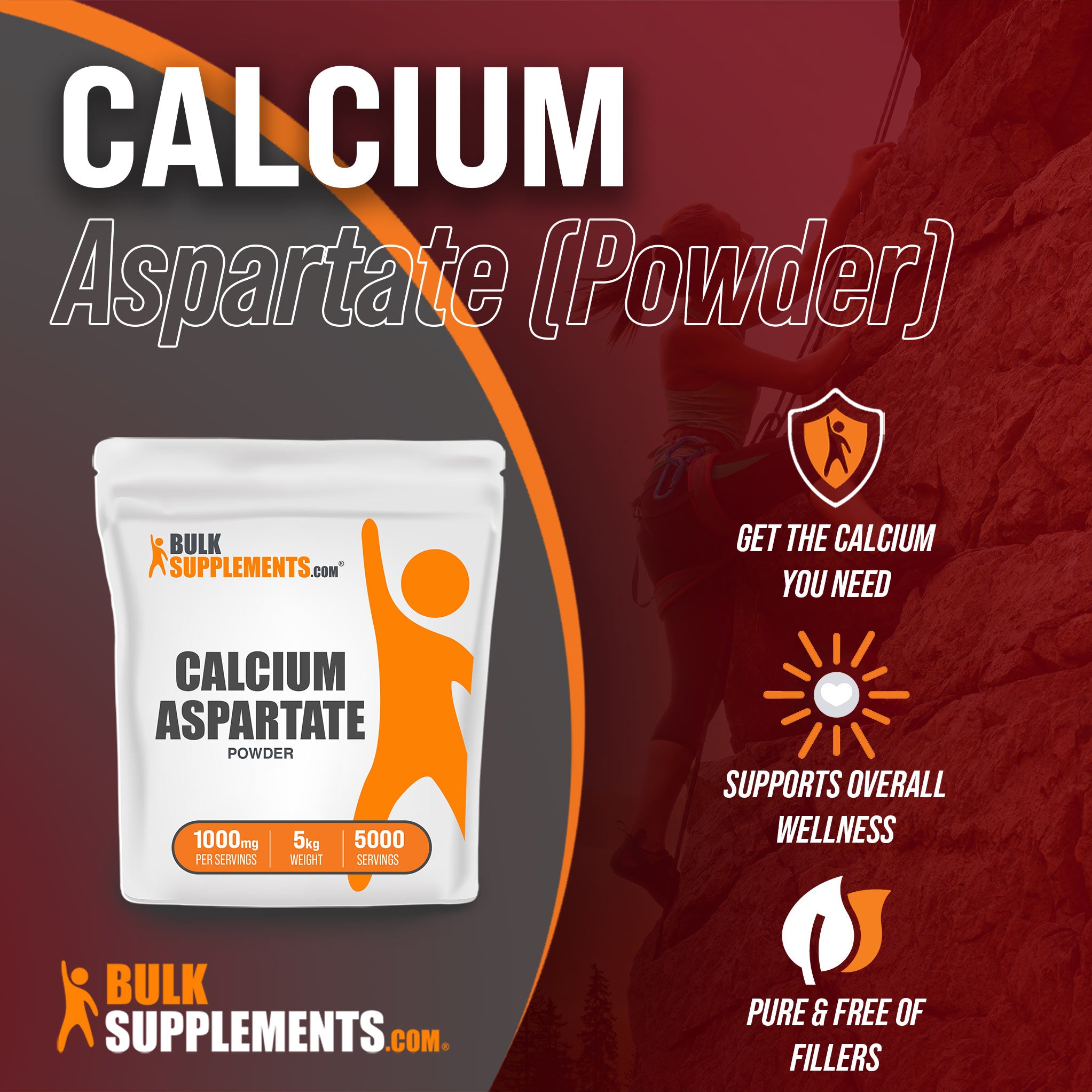 5kg calcium supplement - calcium aspartate - pure and filler free