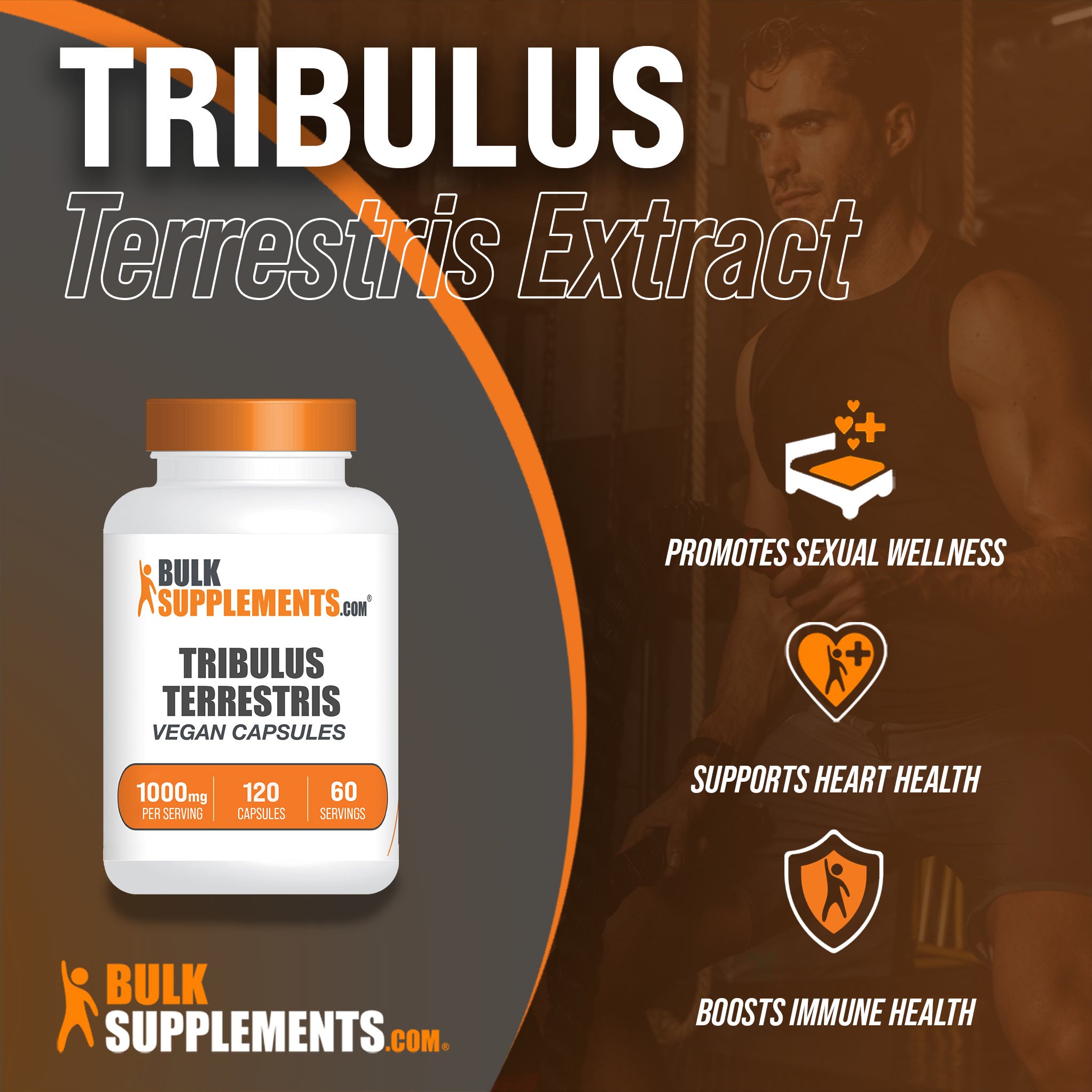Benefits of Tribulus Terrestris Extract: promotes sexual wellness, supports heart health, boosts immune health