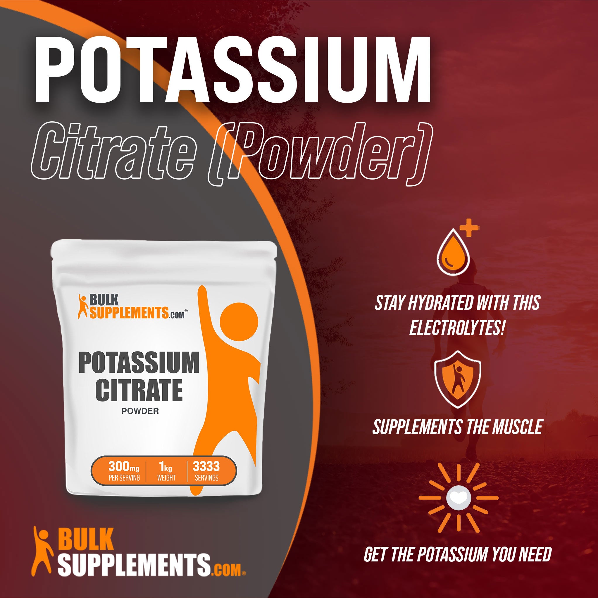 Benefits of Potassium Citrate: stay hydrated with this electrolytes! supplements the muscle, get the potassium you need